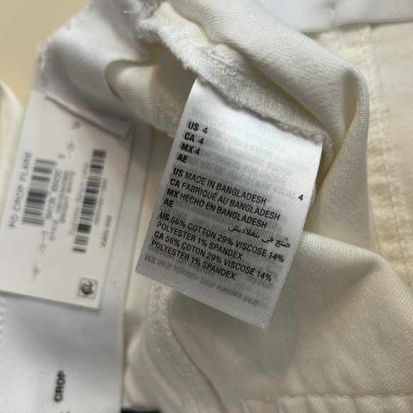 INC International Concepts Flare Crop High Rise White Jeans Size 4 NWT - Picture 7 of 7